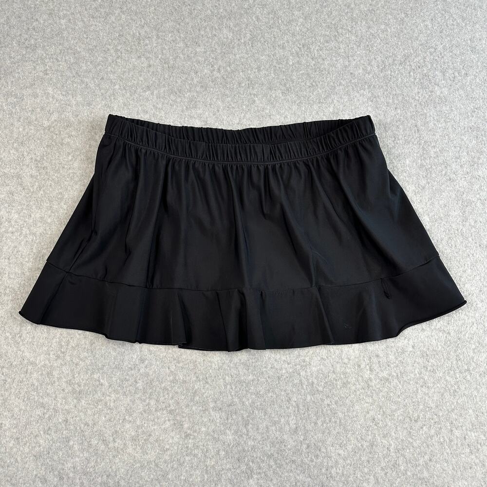 Aqua Green Swim Skort WMNS Plus Size 20W/22W Black Stretch Beach Resort Wear